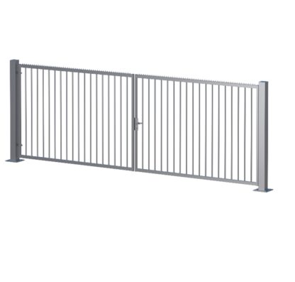 • PORTAIL 2 VANTAUX POUR CLOTURE BARRIERE BTP